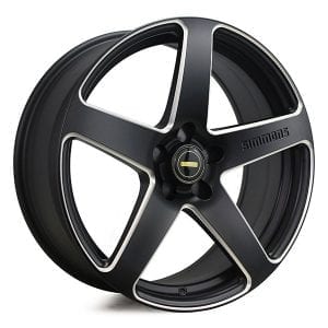 simmons frc satin black milled 5 spoke concave wheels rims