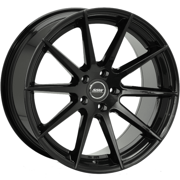 ssw nurberg gloss black concave spoke wheels rims