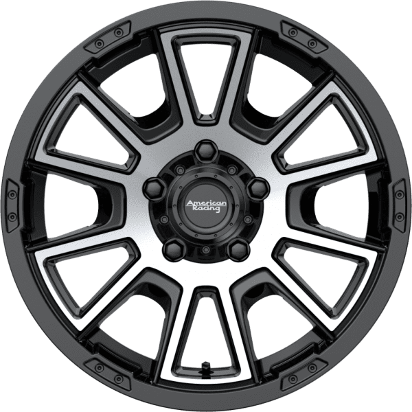 american racing ar933 gloss black machined wheels rims 4x4 4wd