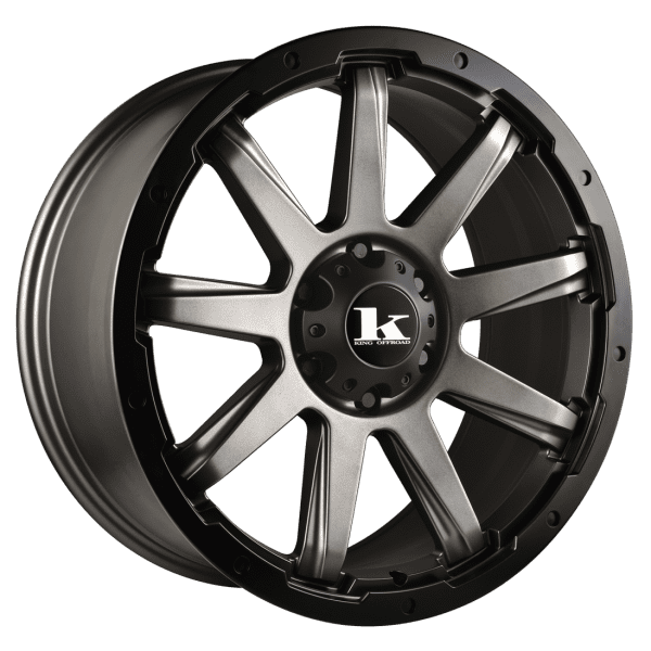 king gator satin gunmetal grey spoke wheels rims 4wd 4x4