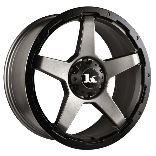 king leech satin gunmetal grey 5 spoke wheels rims 4wd 4x4