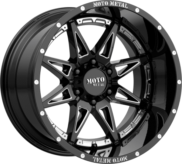 moto metal mo993 hydra gloss black milled wheels rims 4x4 4wd