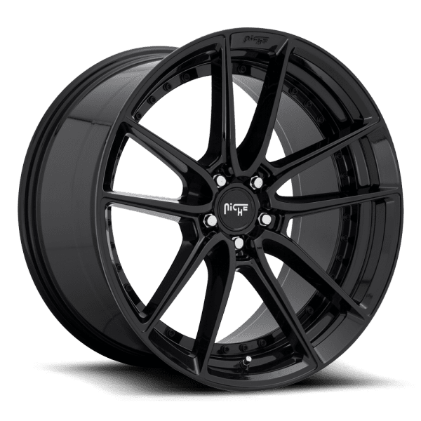 niche dfs gloss black dish concave wheels rims