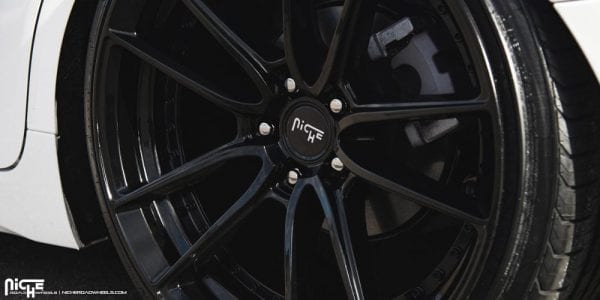 niche dfs gloss black dish concave wheels rims
