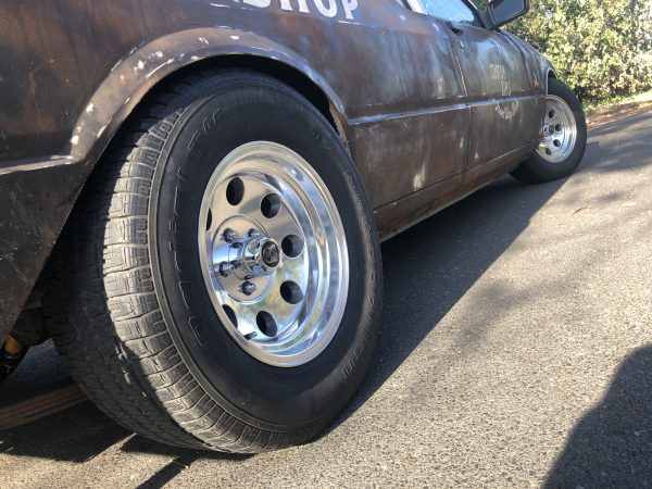 pt draglite wheels polished old school muscle car