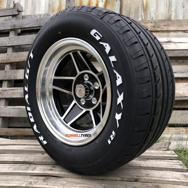 15x10 black challenger old school muscle drag car wheels