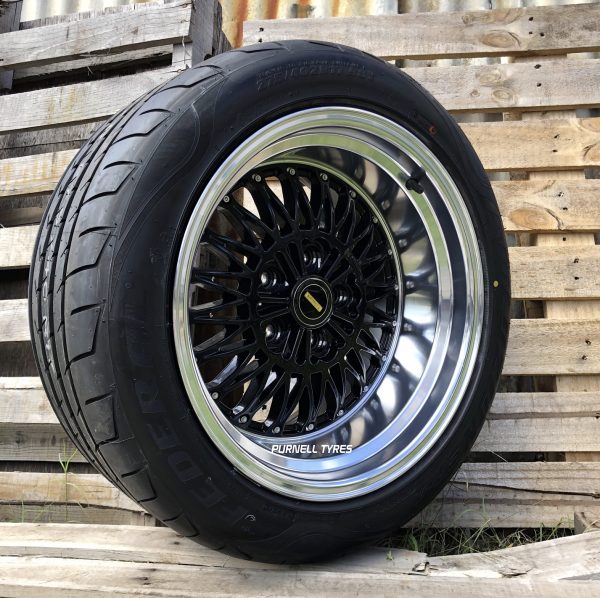 17x10 v51 simmons black deep dish old school muscle drag car wheels